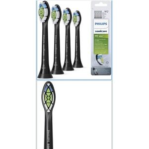 Philips Sonicare W2 Replacement Brush Heads 4 Pack Black NEW